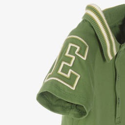 Emporio Armani-Baby Boys Green Cotton EA Polo Shirt | Childrensalon Outlet
