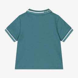 Emporio Armani-Baby Boys Green Cotton Polo Shirt | Childrensalon Outlet