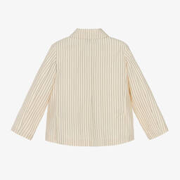 Emporio Armani-Baby Boys Ivory Cotton & Linen Blazer | Childrensalon Outlet