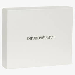 Emporio Armani-Baby Boys Navy Blue Cotton Dungaree Set | Childrensalon Outlet
