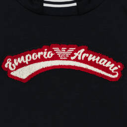 Emporio Armani-Baby Boys Navy Blue Cotton Tracksuit | Childrensalon Outlet