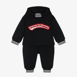 Emporio Armani-Baby Boys Navy Blue Cotton Tracksuit | Childrensalon Outlet