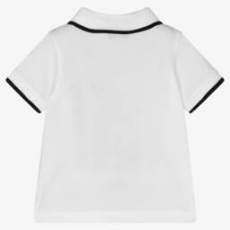 Emporio Armani-Белая хлопковая рубашка поло | Childrensalon Outlet