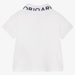 Emporio Armani-Белая хлопковая рубашка поло | Childrensalon Outlet