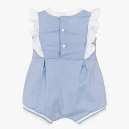 Emporio Armani-Голубой хлопковый песочник | Childrensalon Outlet