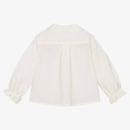 Emporio Armani-Baby Girls Ivory Cotton Blouse | Childrensalon Outlet