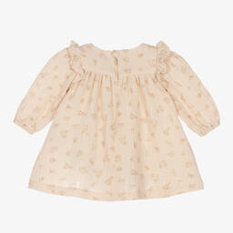 Emporio Armani-Baby Girls Pink Cotton Dress | Childrensalon Outlet