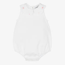 Emporio Armani-Белый хлопковый песочник | Childrensalon Outlet