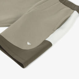Emporio Armani-Beige Boys Colorblock Soft Shorts | Childrensalon Outlet