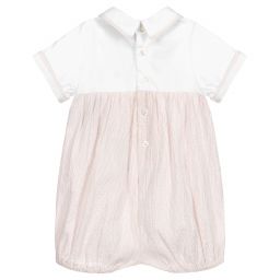 Emporio Armani-تبّان أطفال ولادي قطن لون بيج وأبيض | Childrensalon Outlet