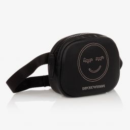 Emporio Armani-Black Logo Belt Bag (15cm) | Childrensalon Outlet
