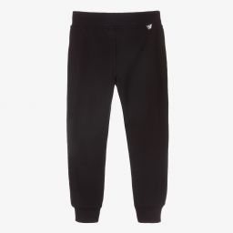 Emporio Armani-Black  Logo Tape Joggers | Childrensalon Outlet
