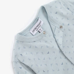 Emporio Armani-Голубой комплект с комбинезоном из хлопка | Childrensalon Outlet