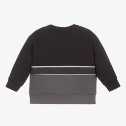 Emporio Armani-Blue & Grey Logo Sweatshirt | Childrensalon Outlet