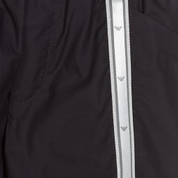 Emporio Armani-Blue Logo Tape Cotton Shorts | Childrensalon Outlet