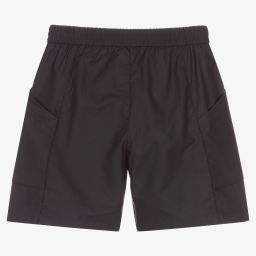 Emporio Armani-Blue Logo Tape Cotton Shorts | Childrensalon Outlet