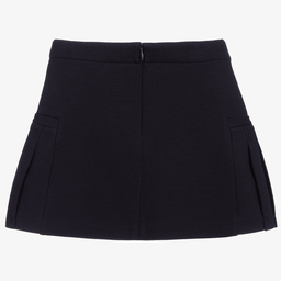 Emporio Armani-Blue Pleated Jersey Skirt | Childrensalon Outlet