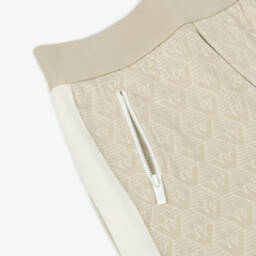 Emporio Armani-Boys Beige Eagle Patterned Shorts | Childrensalon Outlet