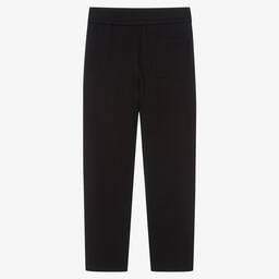 Emporio Armani-Boys Black Cotton Joggers | Childrensalon Outlet