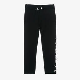 إEmporio Armani-جوغرز قطن لون أسود للأولاد | Childrensalon Outlet
