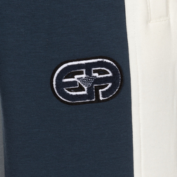 Emporio Armani-Boys Blue Cotton Joggers | Childrensalon Outlet