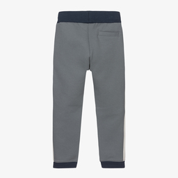 Emporio Armani-Boys Blue Cotton Joggers | Childrensalon Outlet