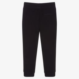 Emporio Armani-Boys Blue Cotton Logo Joggers | Childrensalon Outlet