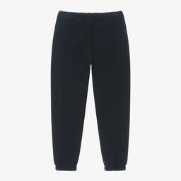 Emporio Armani-Boys Blue Cotton Piqué Joggers | Childrensalon Outlet