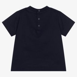 Emporio Armani-Синяя хлопковая футболка для мальчиков | Childrensalon Outlet