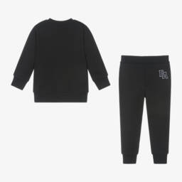 إمبوريو أرماني-بدلة رياضية قطن لون كحلي للأولاد | Childrensalon Outlet