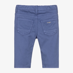 Emporio Armani-Синие хлопковые брюки для мальчиков | Childrensalon Outlet