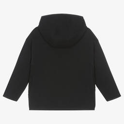 Emporio Armani-Boys Blue Cotton Zip-Up Hoodie | Childrensalon Outlet