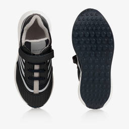 Emporio Armani-Boys Blue Eagle Logo Trainers | Childrensalon Outlet