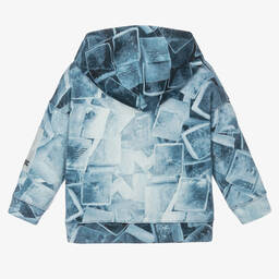 Emporio Armani-Boys Blue Earctic Ice Hoodie  | Childrensalon Outlet