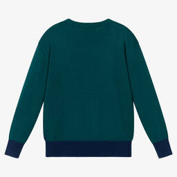 Emporio Armani-Сине-зеленый свитер для мальчиков | Childrensalon Outlet