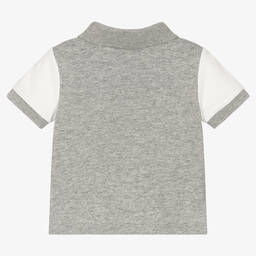 Emporio Armani-Сине-серая рубашка поло с цветовыми блоками | Childrensalon Outlet