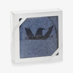 Emporio Armani-Boys Blue Iconic Knit Set | Childrensalon Outlet