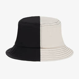 Emporio Armani-Boys Blue & Ivory Logo Bucket Hat | Childrensalon Outlet
