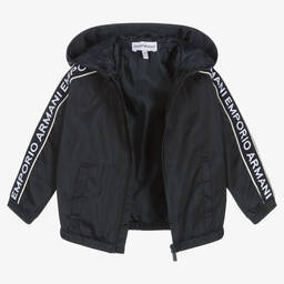 إمبوريو أرماني-جاكيت واقي من الرياح أطفال ولادي لون كحلي | Childrensalon Outlet