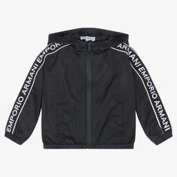 إمبوريو أرماني-جاكيت واقي من الرياح أطفال ولادي لون كحلي | Childrensalon Outlet