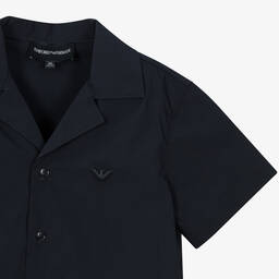 Emporio Armani-Boys Blue Shirt & Shorts Set | Childrensalon Outlet