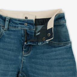 Emporio Armani-Boys Blue Stretchy Denim Trousers | Childrensalon Outlet