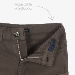 إمبوريو أرماني-بنطلون كارغو قطن عضوي لون بني للأولاد | Childrensalon Outlet