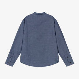 Emporio Armani-Boys Chambray Logo Top | Childrensalon Outlet