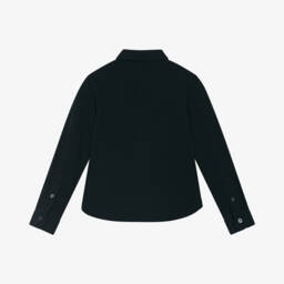 إEmporio Armani-قميص كلاسيكي قطني أزرق داكن للأولاد | Childrensalon Outlet