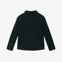 إEmporio Armani-قميص كلاسيكي قطني أزرق داكن للأولاد | Childrensalon Outlet