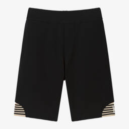 Emporio Armani-Boys Classic Navy Piqué Shorts | Childrensalon Outlet