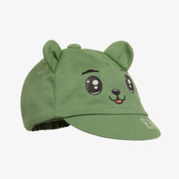 إEmporio Armani-قبعة قطنية للأولاد بنقشة دب الغابة | Childrensalon Outlet