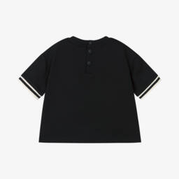 Emporio Armani-Boys Cotton Navy Logo Tee | Childrensalon Outlet