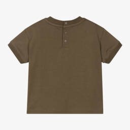 Emporio Armani-Boys Cozy Brown Jersey Tee | Childrensalon Outlet